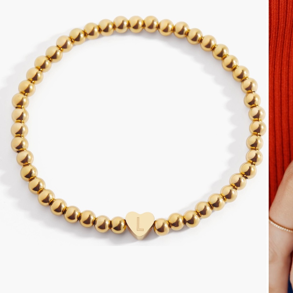Mint& Lilly Gold Beaded Stretch Bracelet - Women Jewelry